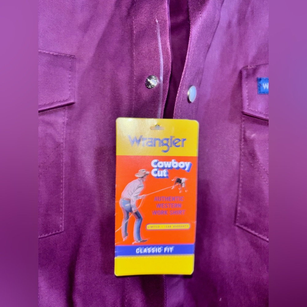 Wrangler Purple Cowboy Cut Shirt - Picture 5 of 11